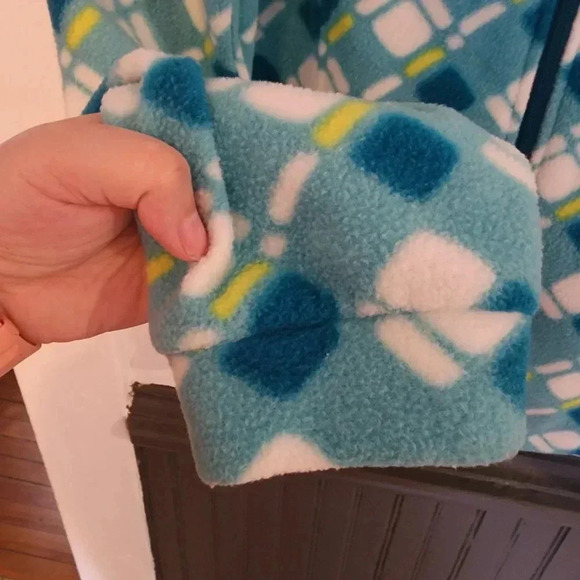 Columbia zip-up fleece size Kids 18/20 Blue And White - Picture 3 of 5